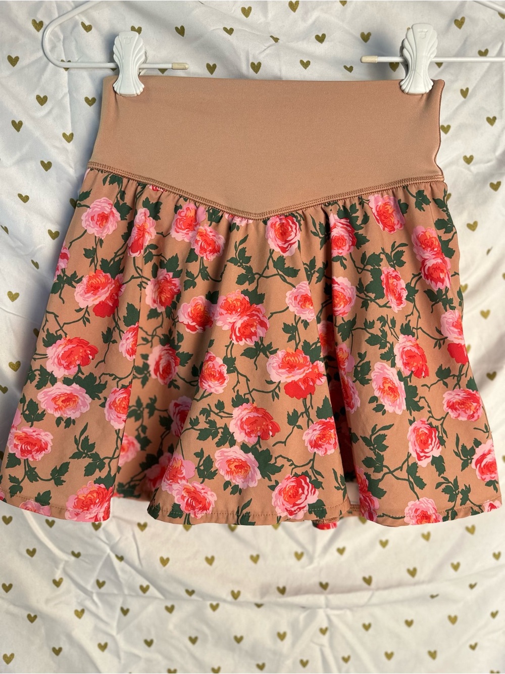 Aerie OFFLINE Crossover Floral Rose Activewear Skirt Skort Size XS